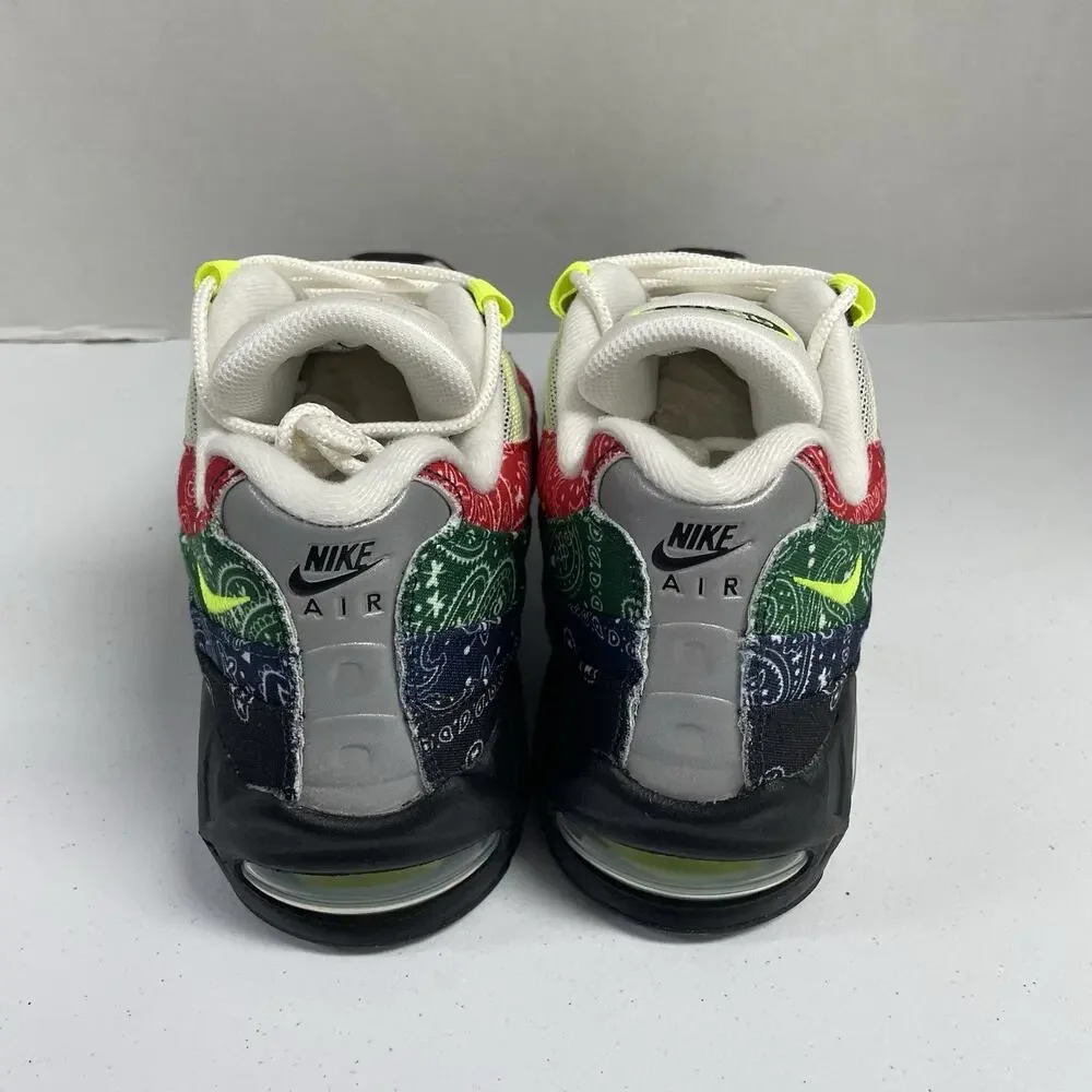 Nike Air Max 95 OG Big Bubble Paisley Neon IQ0620 100 Size 9 Men Bandana Print - Picture 2 of 7